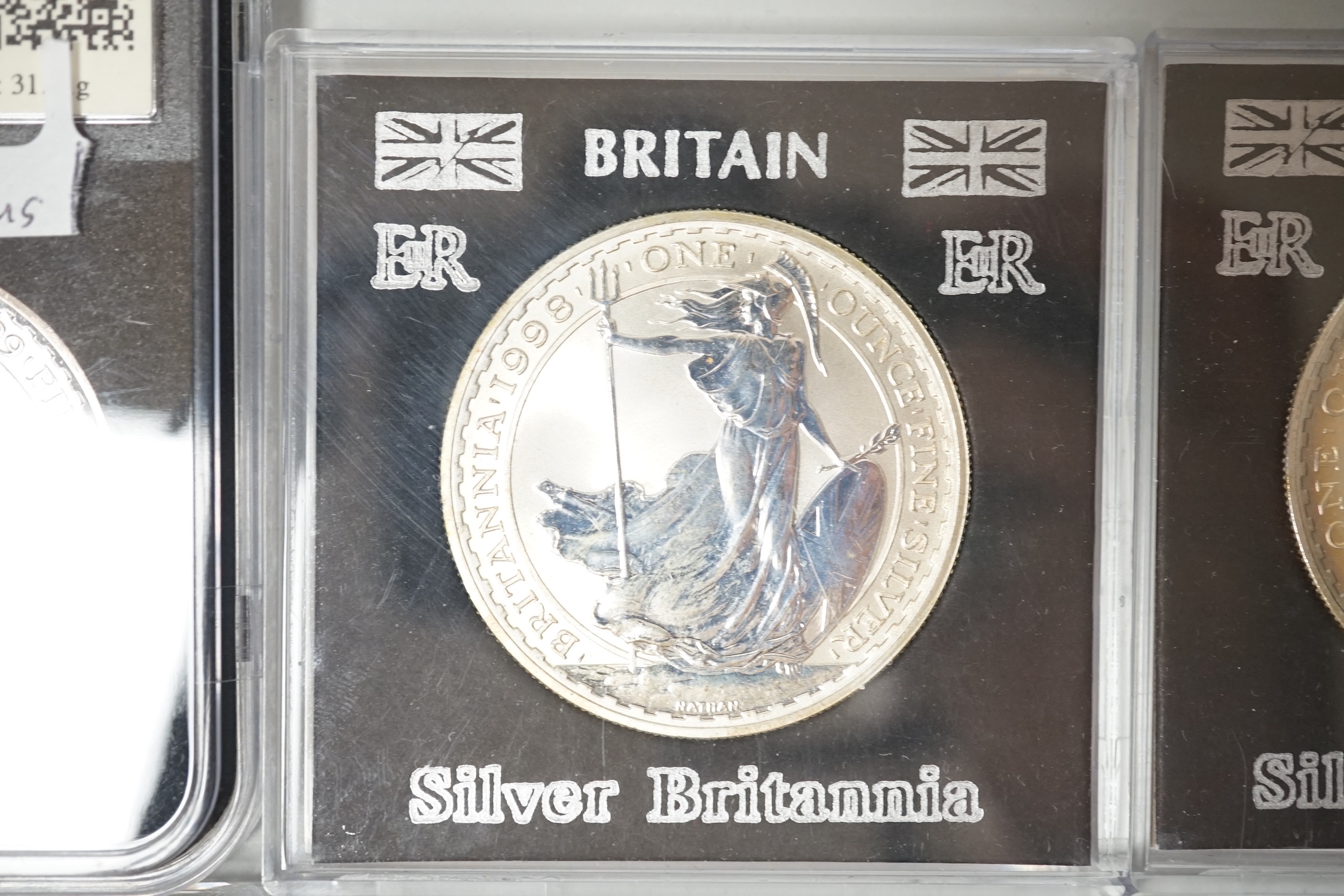 Six 1oz silver Britannia coins